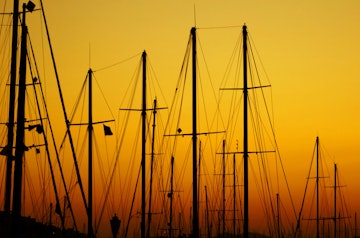Marina and sundown in Bodrum Turkey...