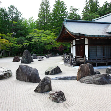 A view of the zen garden of the Kongobuji temple, Koyasan, Japan; Shutterstock ID 59794360; Your name (First / Last): Laura Crawford; GL account no.: 65050; Netsuite department name: Online Editorial; Full Product or Project name including edition: Kii Peninsula page online images for BiT