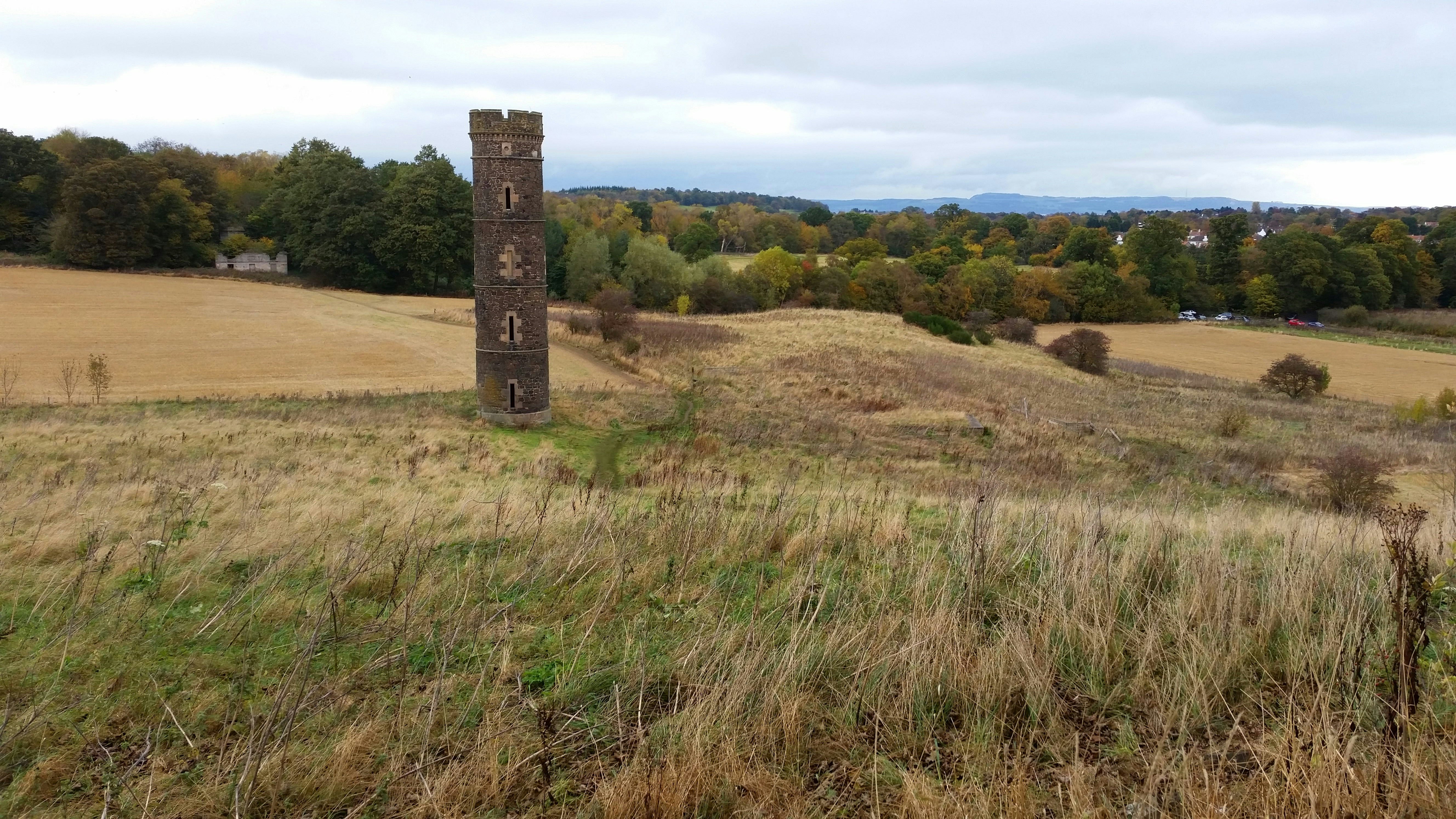 Cammo's disused water tower, Cammo Estate.