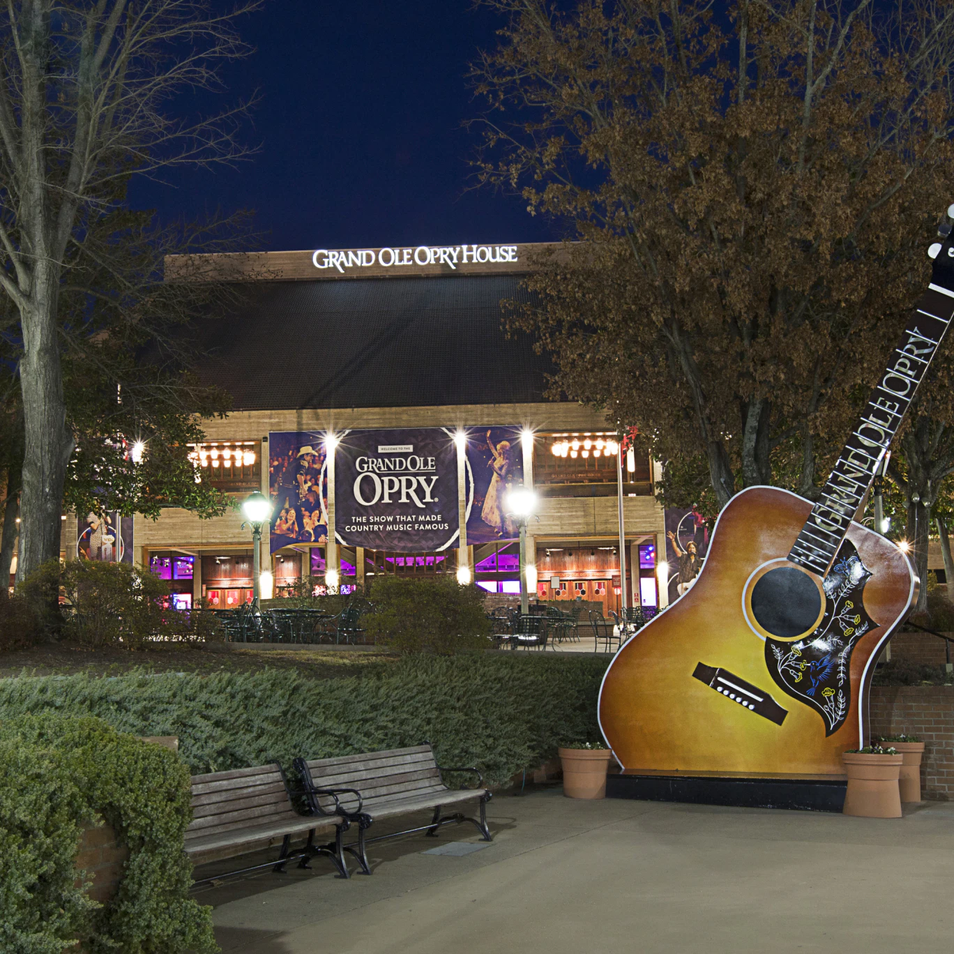 NASHVILLE, TENNESSEE-FEBRUARY 4, 2015: The Grand Ole Opry is a landmark in Nashville, Tennessee that beckons country music fans from around the world.; Shutterstock ID 252407671; Your name (First / Last): Trisha Ping; GL account no.: 65050; Netsuite department name: Online Editoria; Full Product or Project name including edition: 65050/Online Editorial/Trisha Ping/Nashville