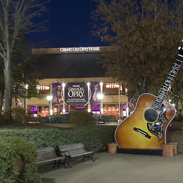 NASHVILLE, TENNESSEE-FEBRUARY 4, 2015: The Grand Ole Opry is a landmark in Nashville, Tennessee that beckons country music fans from around the world.; Shutterstock ID 252407671; Your name (First / Last): Trisha Ping; GL account no.: 65050; Netsuite department name: Online Editoria; Full Product or Project name including edition: 65050/Online Editorial/Trisha Ping/Nashville
