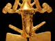 Frog Pendant. Costa Rica, Chiriqul. 11th-16th century. Cast Gold. Frogs are frequently depicted in the gold work of Costa Rica and Panama,. (Photo by Universal History Archive/UIG/Getty Images)