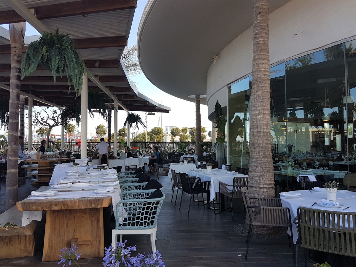 Terrace restaurant at Marina Beach Club.