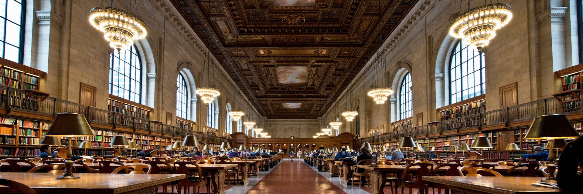 Interior of New York Public Library, Manhattan, New York City, USA