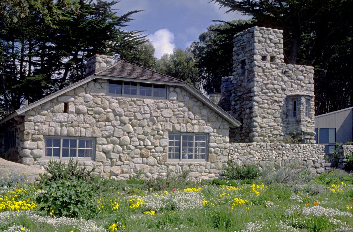 The Tor House And Hawk Tower Were Built And Lived In By Poet Robinson Jeffers, Carmel, California. (Photo By: Education Images/UIG via Getty Images)