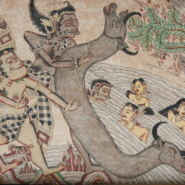 Ceiling painting, Taman Kertha Gosa, Klungkung