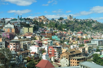 View over a hillside, Antananarivo, Madagascar, Africa