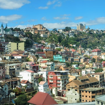 View over a hillside, Antananarivo, Madagascar, Africa
