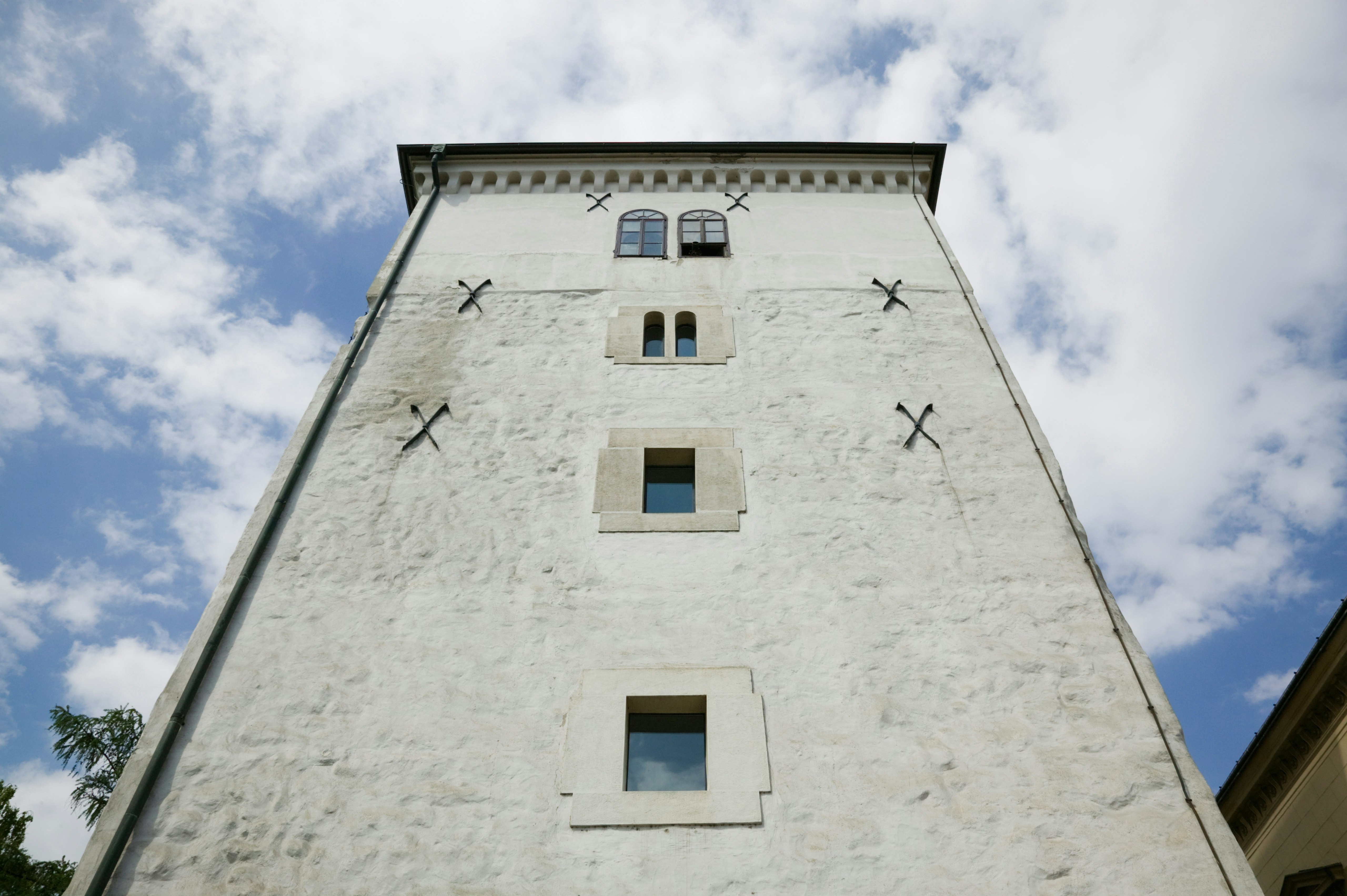 Low angle view of a tower, Lotrscak Tower, Zagreb, Croatia