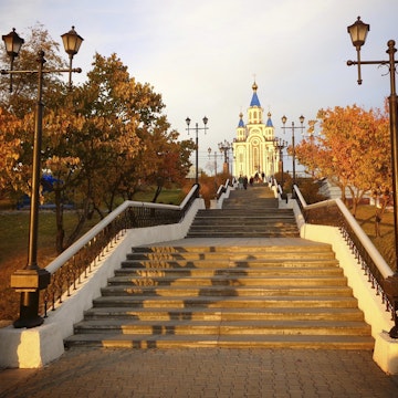 Golden autumn in Khabarovsk. Russia