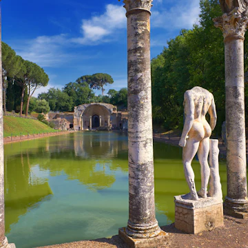 Italy, Tivoli, Statue at Canopus