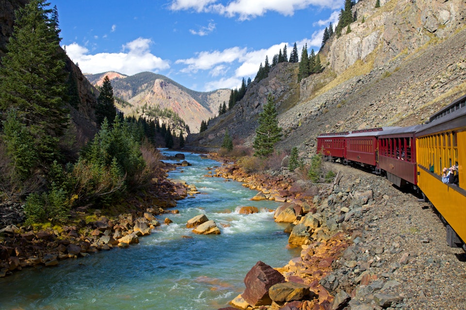 Train ride through Colorado mountains