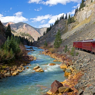 Train ride through Colorado mountains