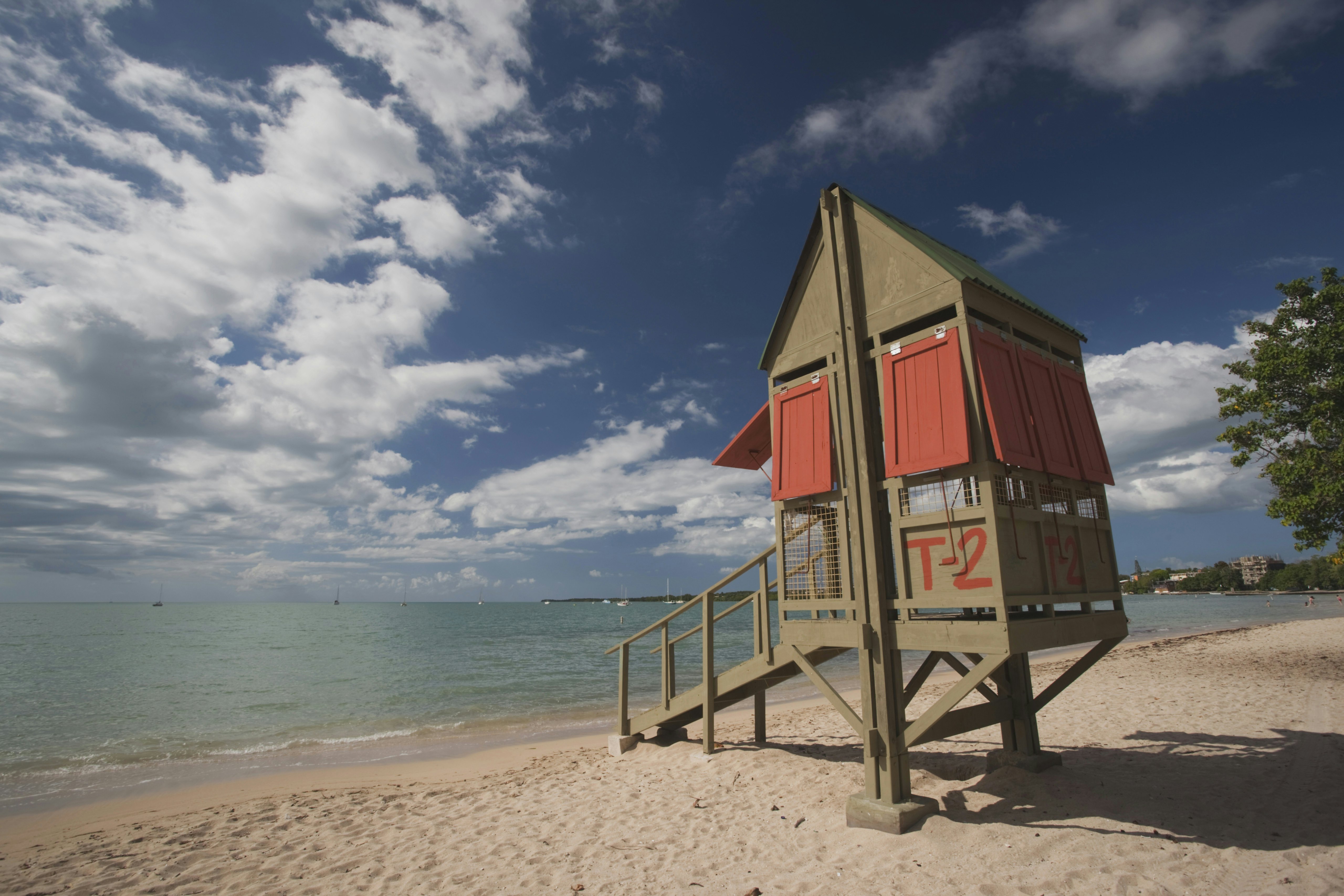 Lifeguard hut, Balneario Boqueron beach, Boqueron, West Coast, Puerto Rico