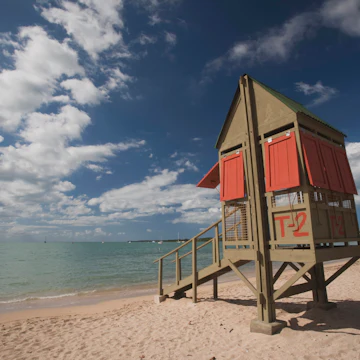 Lifeguard hut, Balneario Boqueron beach, Boqueron, West Coast, Puerto Rico