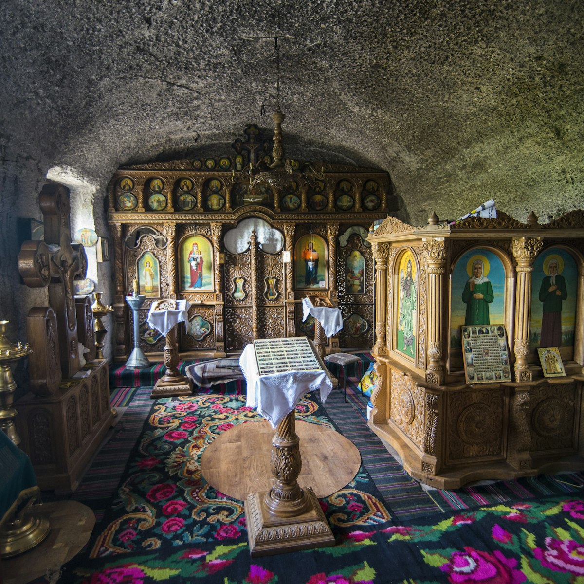 Cave monastery in the historical temple complex of old Orhei (Orheiul Vechi), Moldova, Europe