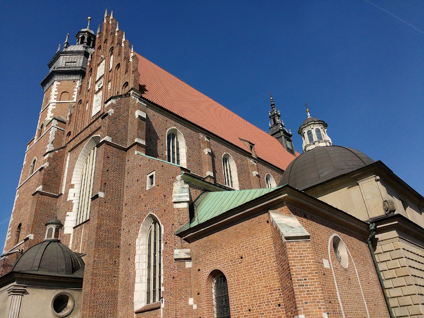 Exterior of Corpus Christi Church, the first church in Kazimierz
