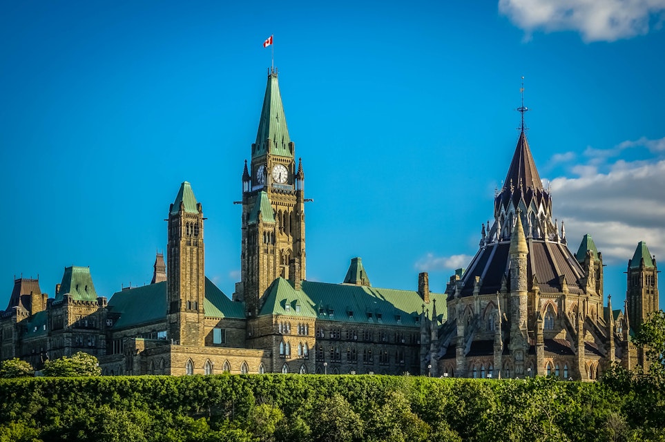 The rear of the Parliament of Canada