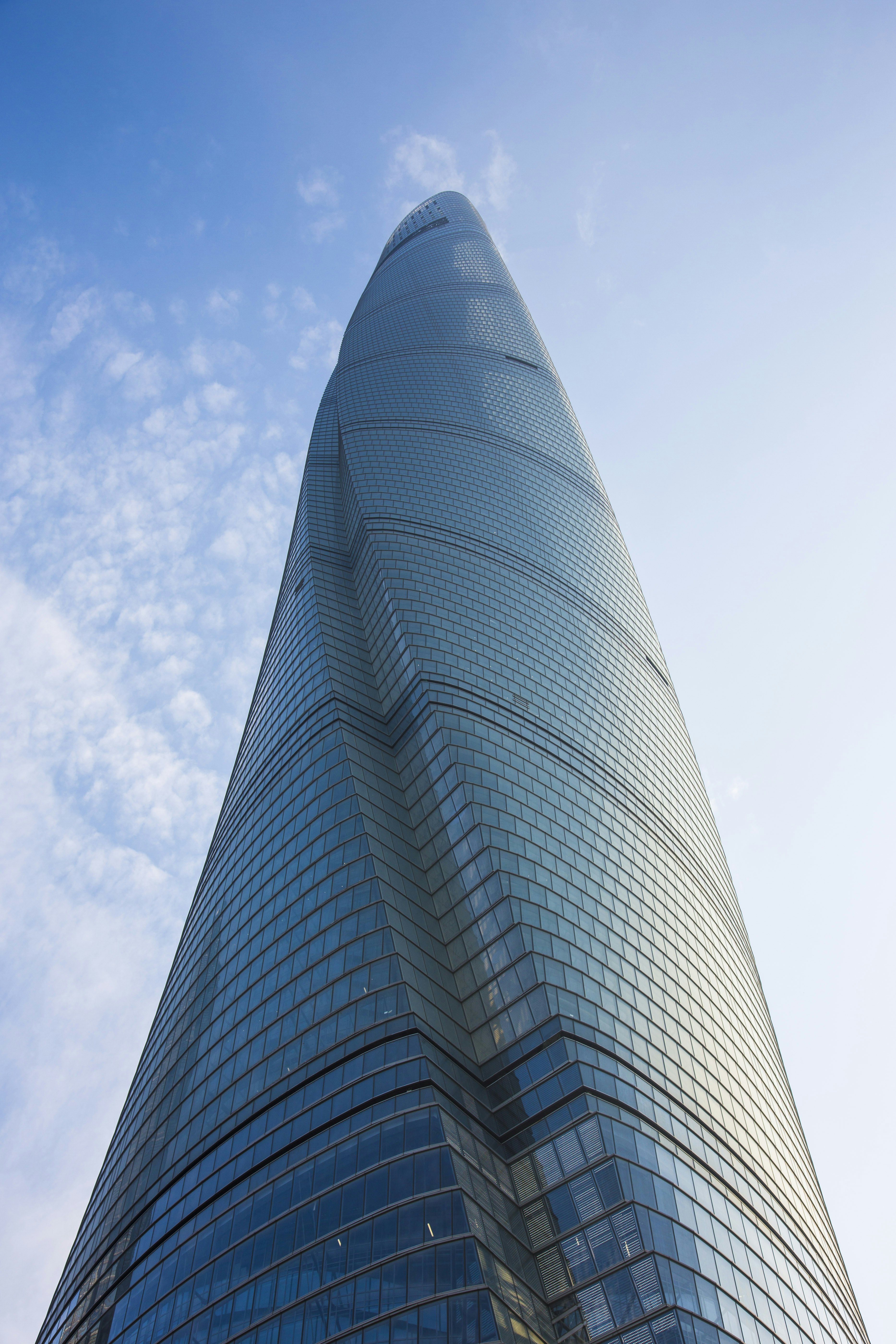 China, Shanghai, Pudong, Shanghai Tower against sky