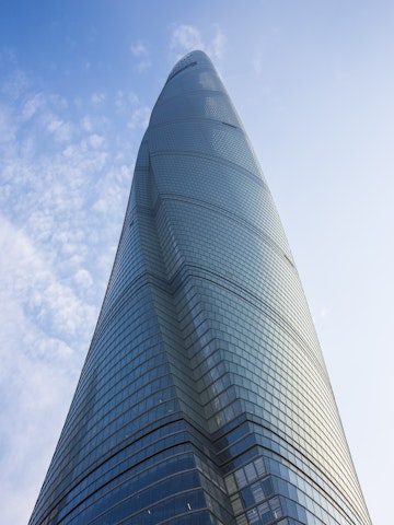 China, Shanghai, Pudong, Shanghai Tower against sky