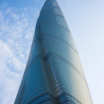China, Shanghai, Pudong, Shanghai Tower against sky