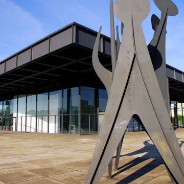 Tetes et Queue sculpture by Alexander Calder, outside New National Gallery (Neue Nationalgalerie).