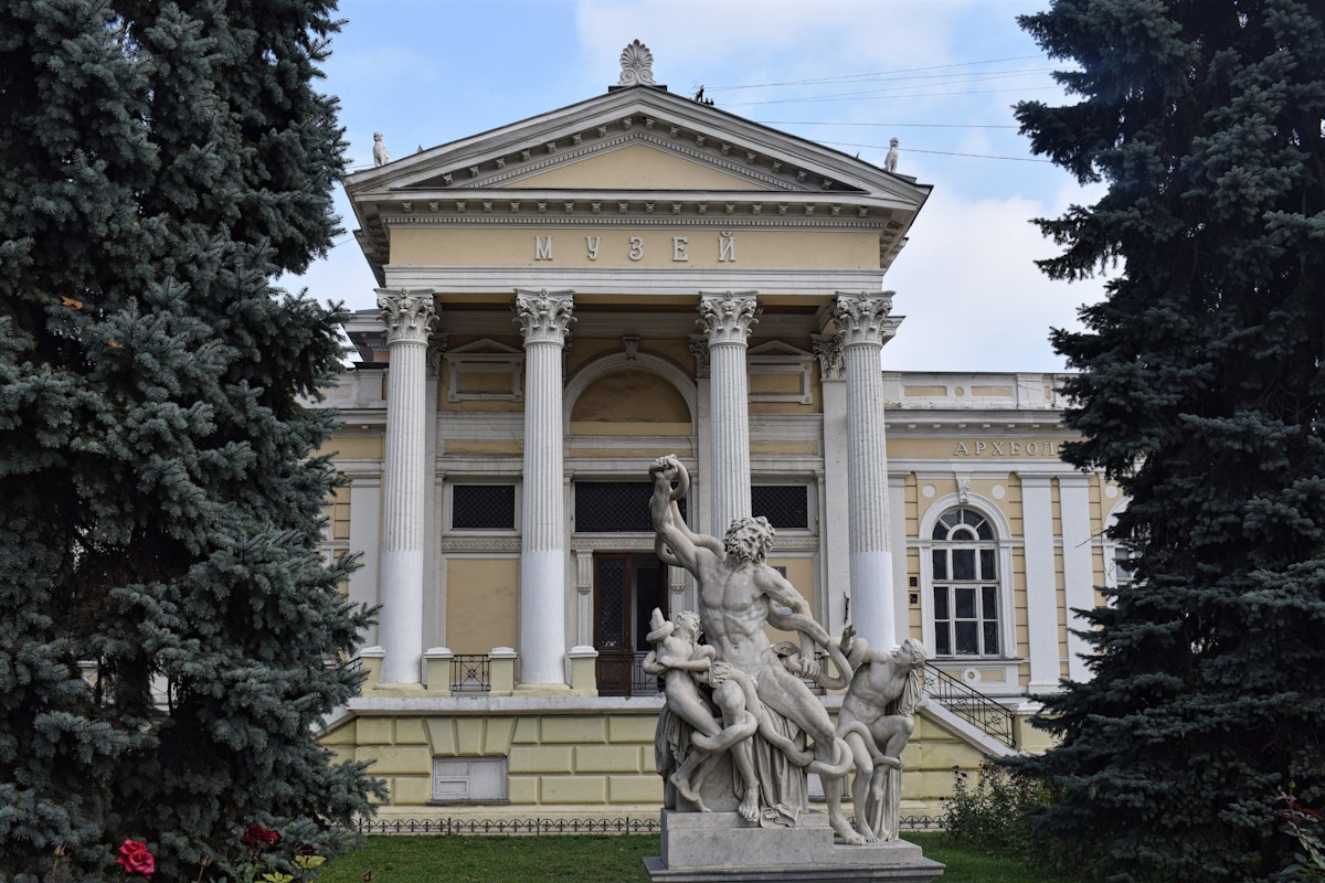 The neoclassical edifice of Odesa's Archaeology Museum