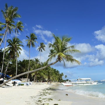 Philippines, Bohol island, View of Alona beach at Panglao
