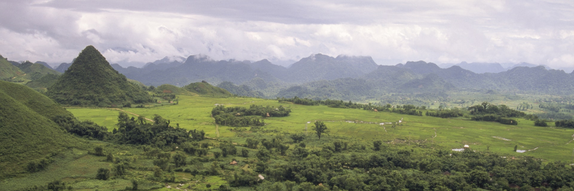 The scenic green valley of Mai Chau