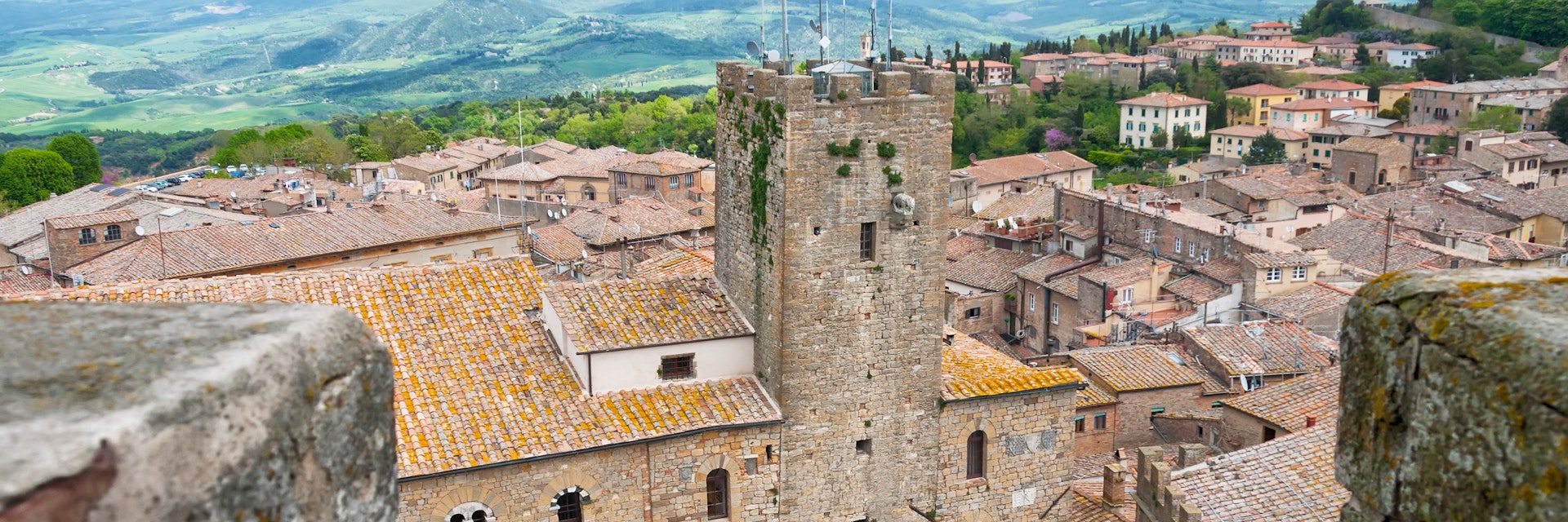 View of the town of Volterra, Tuscany, Italy