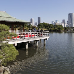 Nakajima Teahouse, Hamarikyu Gardens, Chuo, Tokyo, Japan, Asia