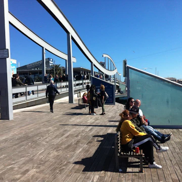 Close up of beginning of Rambla de Mar