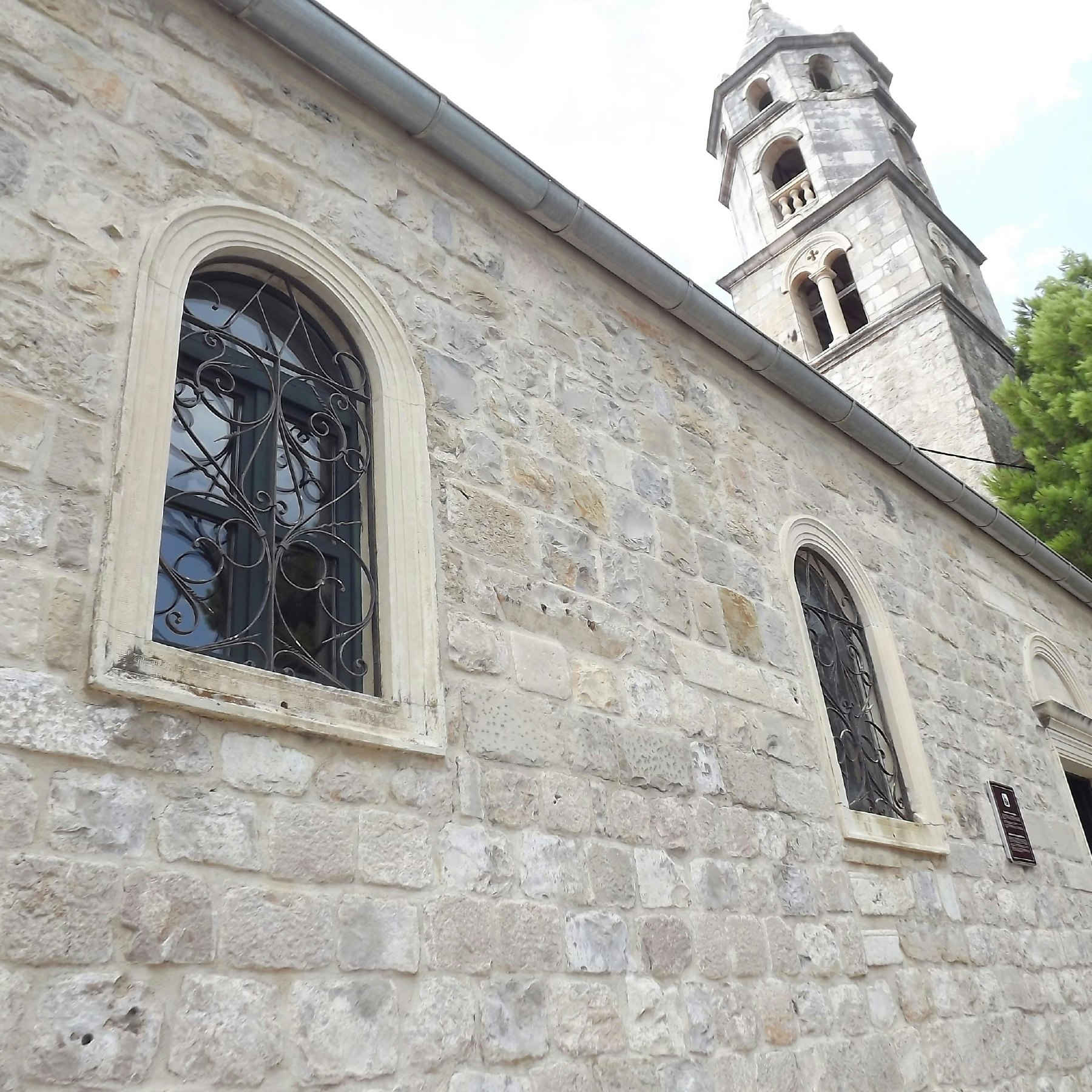 The main entrance to the Lady of Snow church