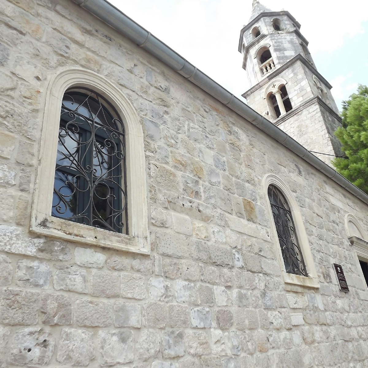 The main entrance to the Lady of Snow church