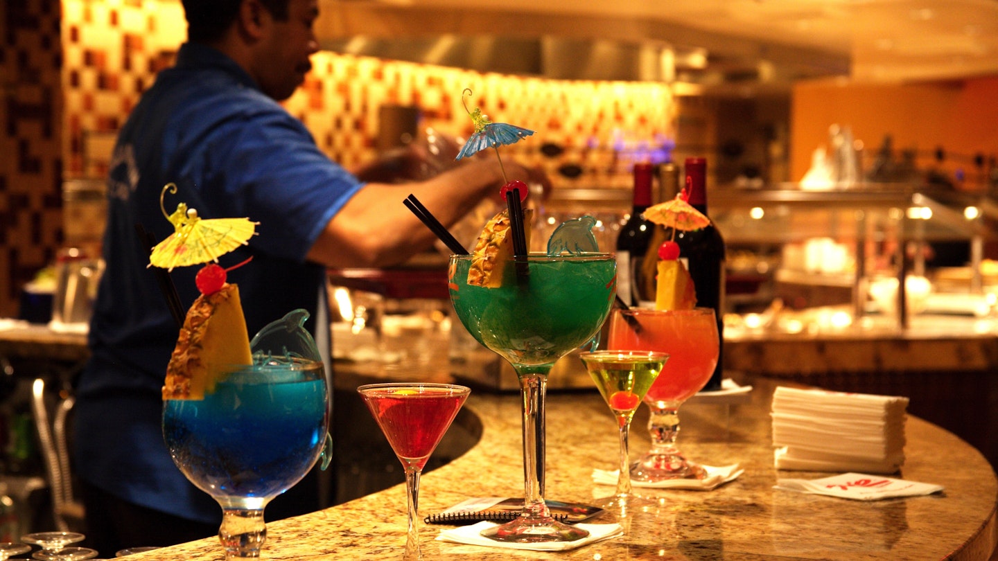 Cocktails at Carnival World Buffet, Rio Hotel.