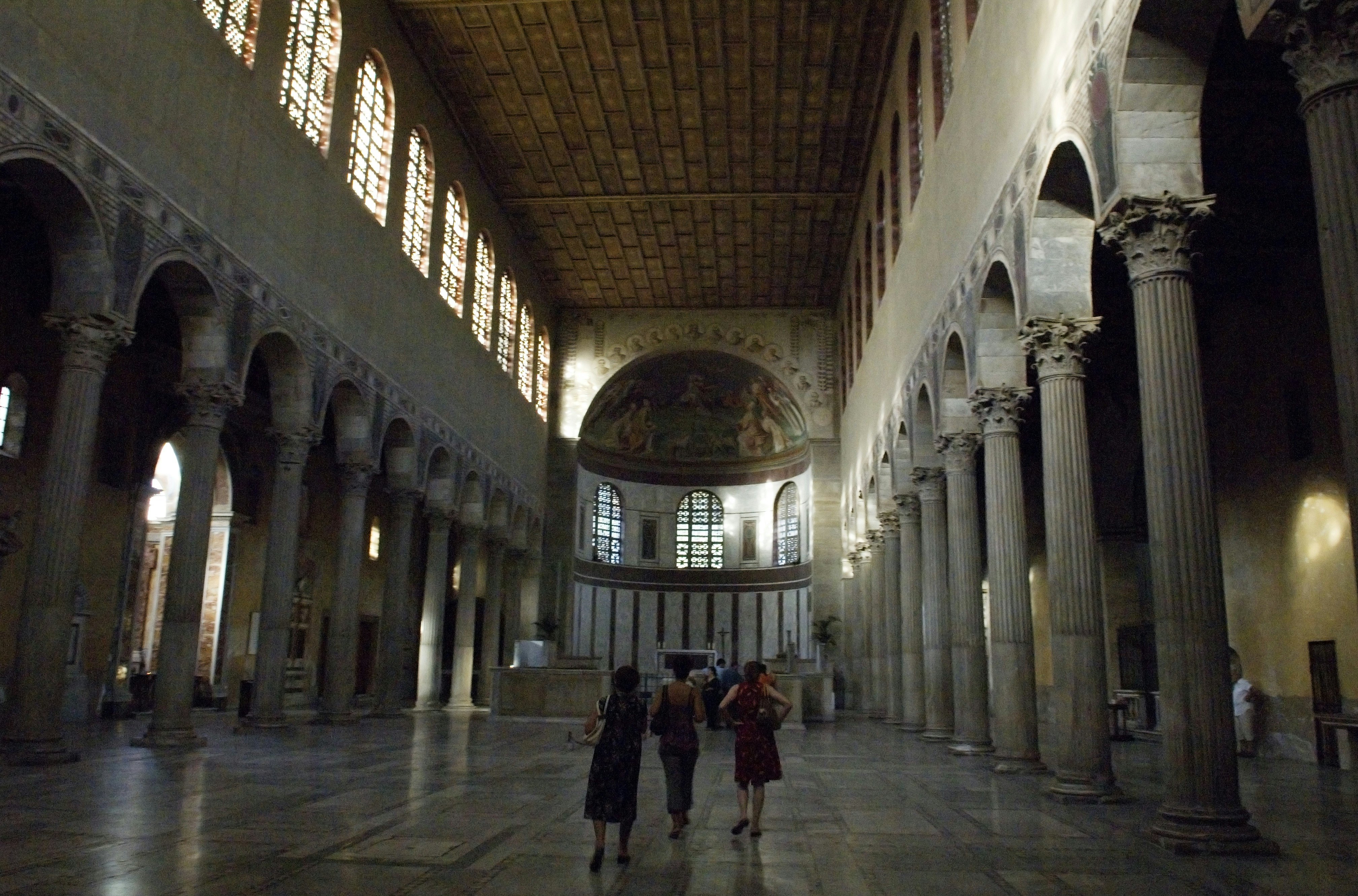 Interior of Basilica di Santa Sabina, Aventine and Testaccio.
