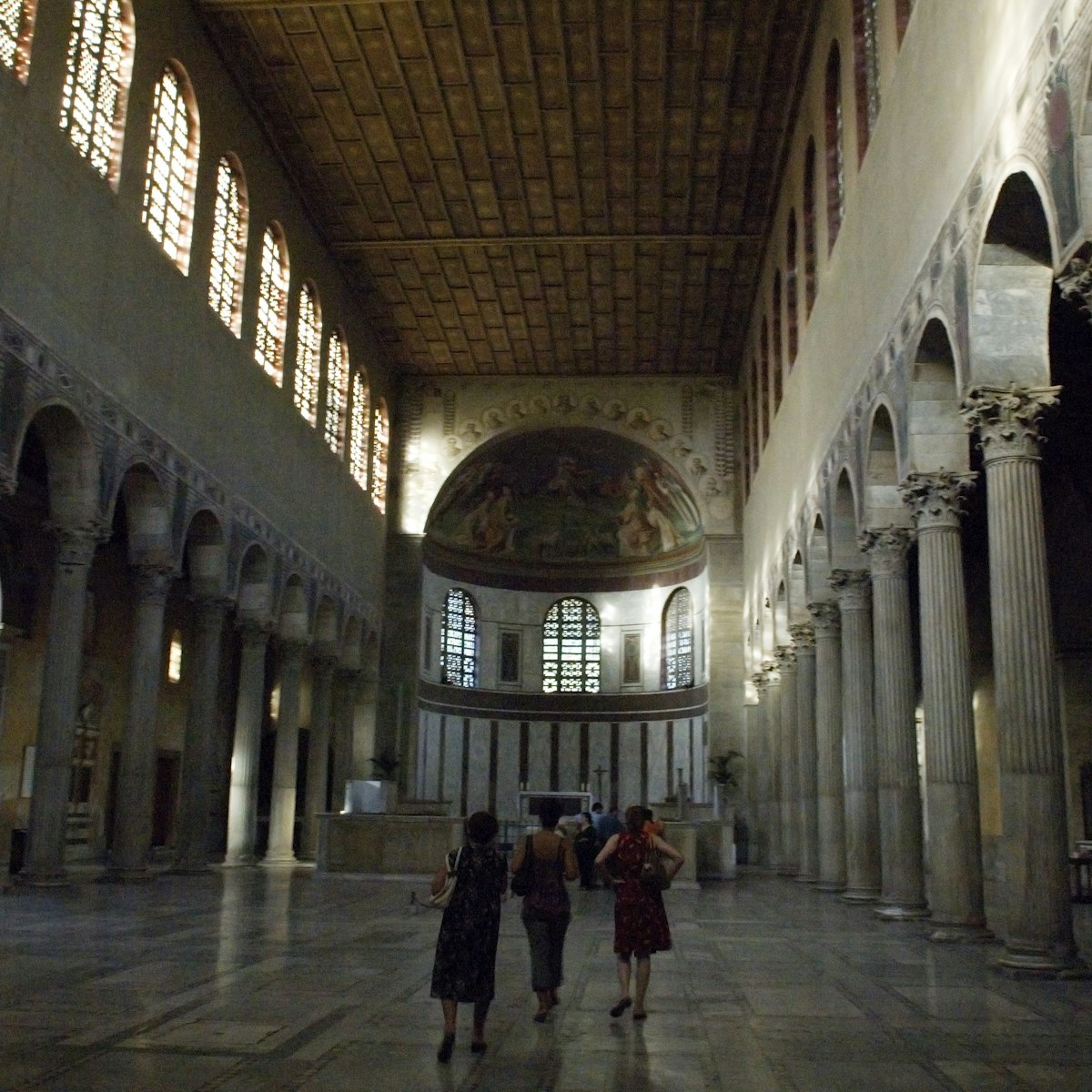 Interior of Basilica di Santa Sabina, Aventine and Testaccio.