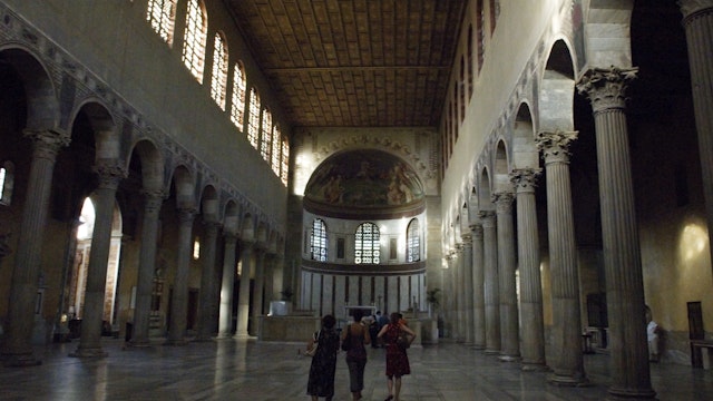 Interior of Basilica di Santa Sabina, Aventine and Testaccio.