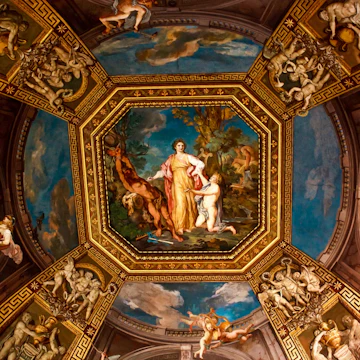 The beautiful art on the ceilings of Sistine Chapel, Vatican Rome...This a HDR of 3 shots, corrected for perspective and cropped to get a symmetrical look...Press H+M for best view