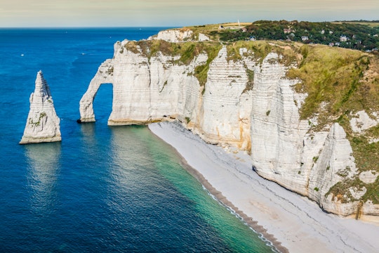 The famous cliffs at Etretat in Normandy, France; Shutterstock ID 1050732671