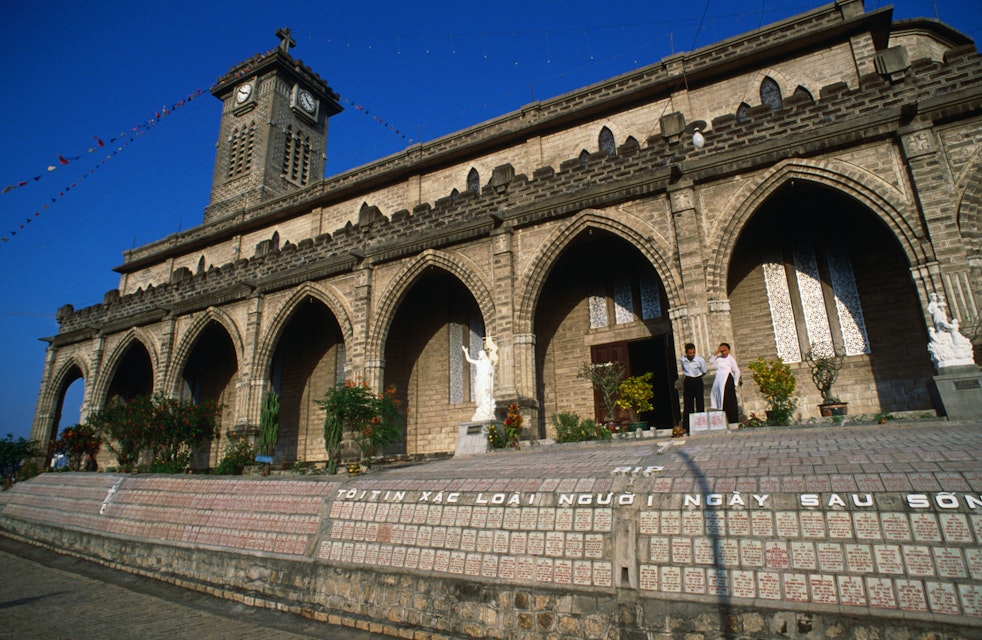 The French Gothic Nha Trang Cathedral, built in 1928, Nha Trang