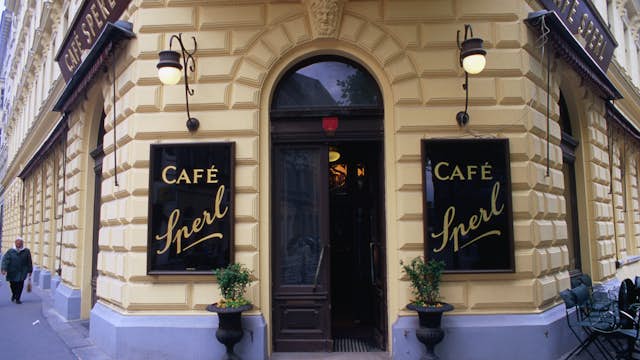 Entrance to Cafe Sperl, Mariahilf.