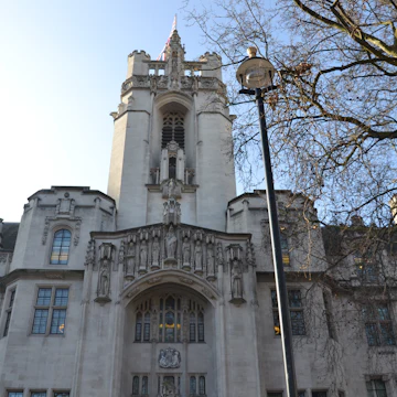 The Supreme Court, located on Parliament Square, opposite Westminster Abbey, is the highest court in the land