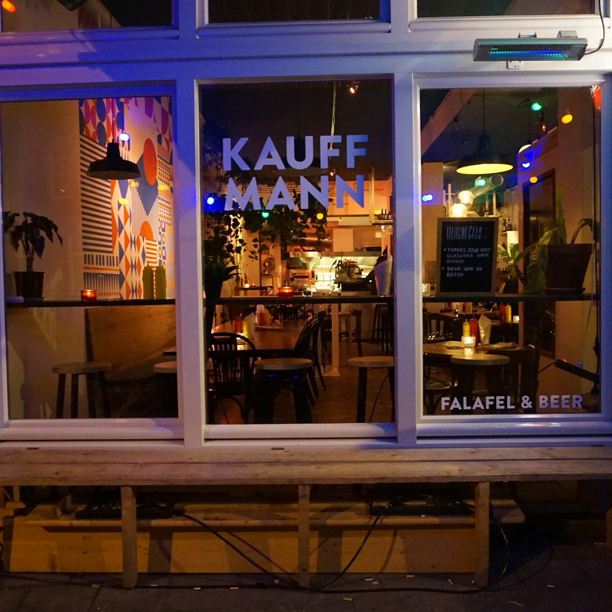 Stop off for a falafel pita at Kauffman