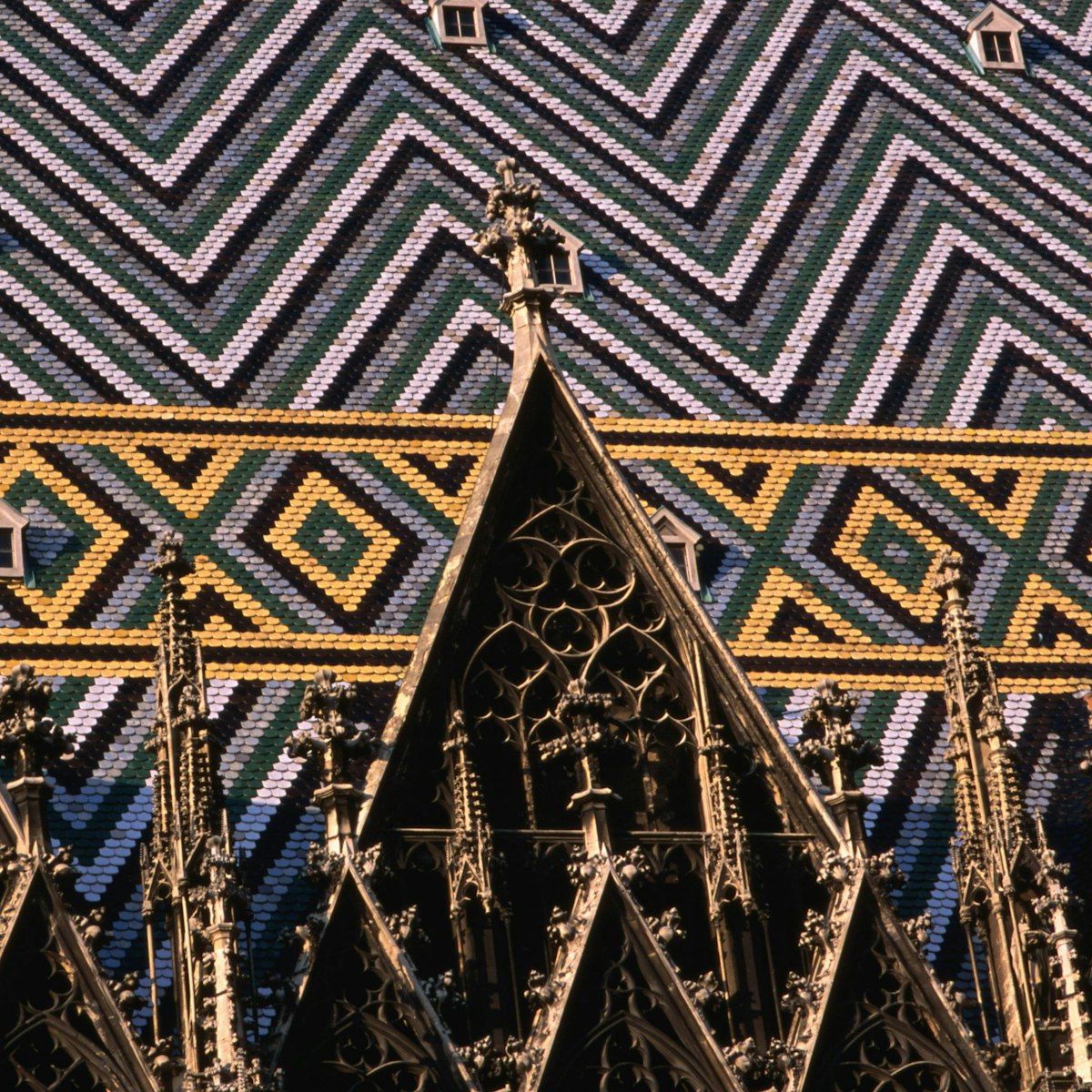 Detail of Stephansdom Cathedral roof.