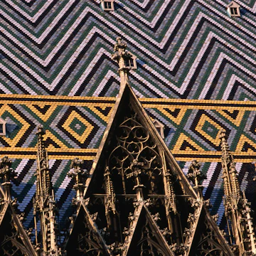 Detail of Stephansdom Cathedral roof.