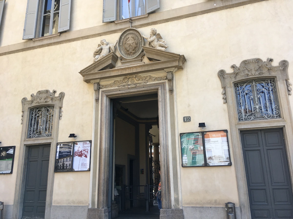 Entrance to the Conservatorio di Musica Giuseppe Verdi.