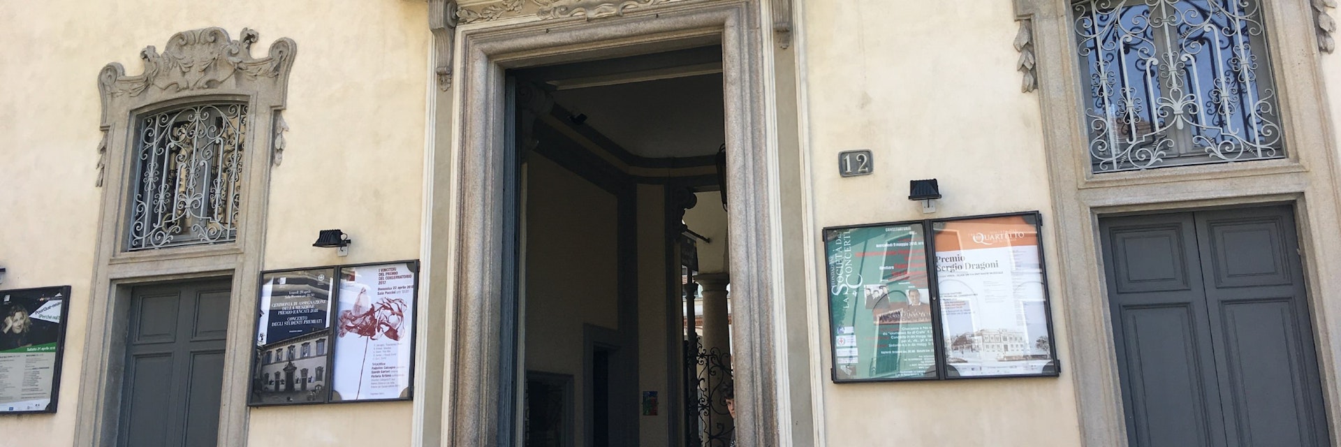 Entrance to the Conservatorio di Musica Giuseppe Verdi.