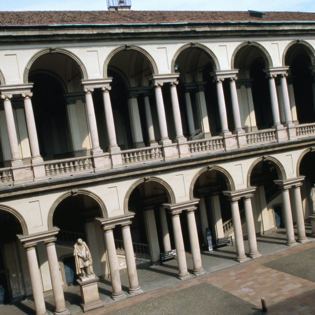 Courtyard of Pinacoteca di Brera.