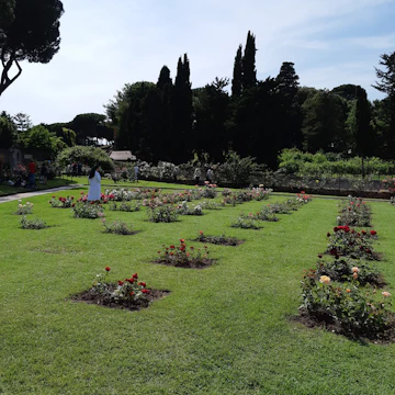 A tranquil stretch of Rome's Roseto Comunale.